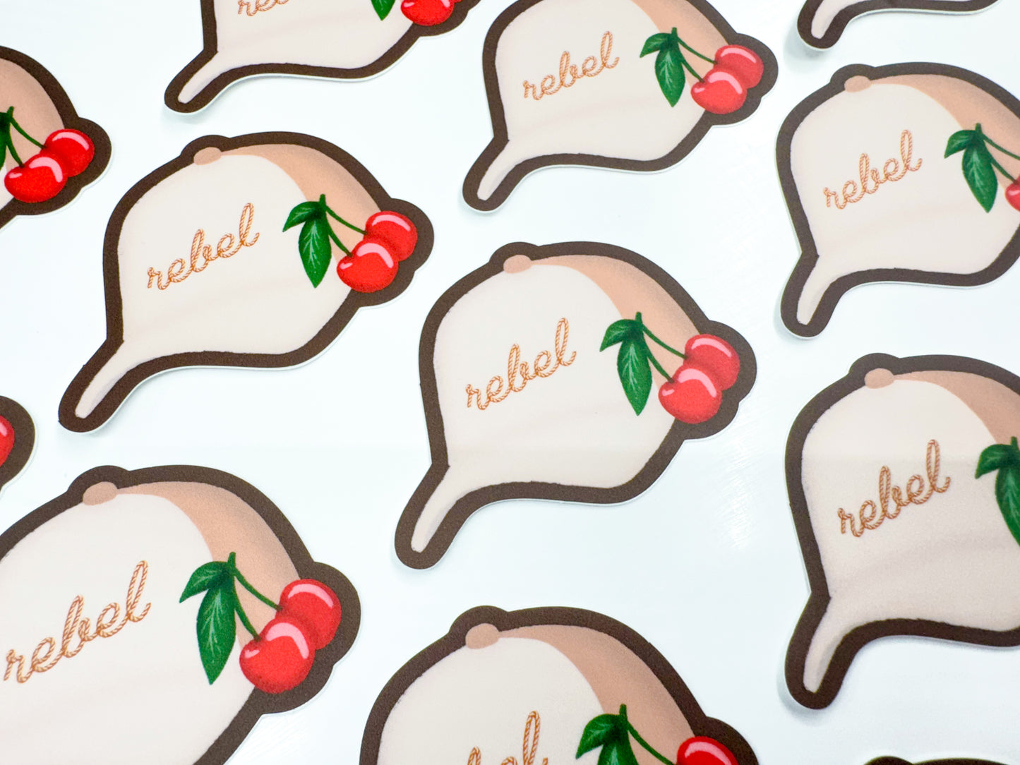 Rebel Trucker Hat Sticker