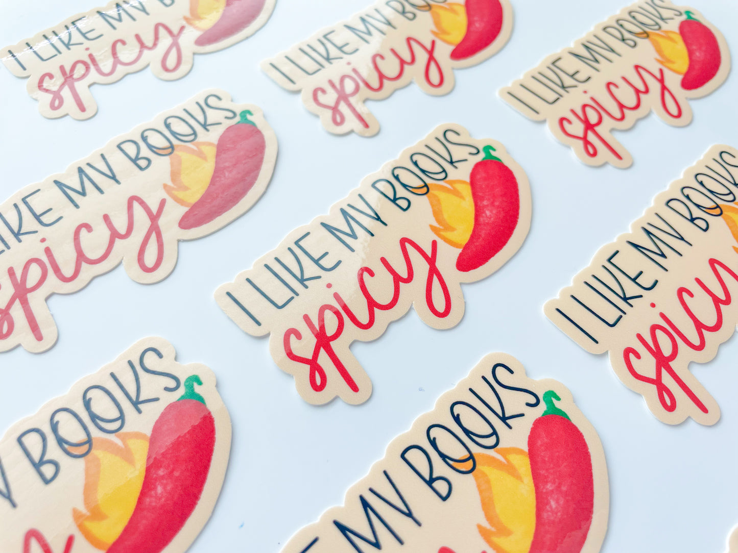 I Like My Books Spicy Sticker