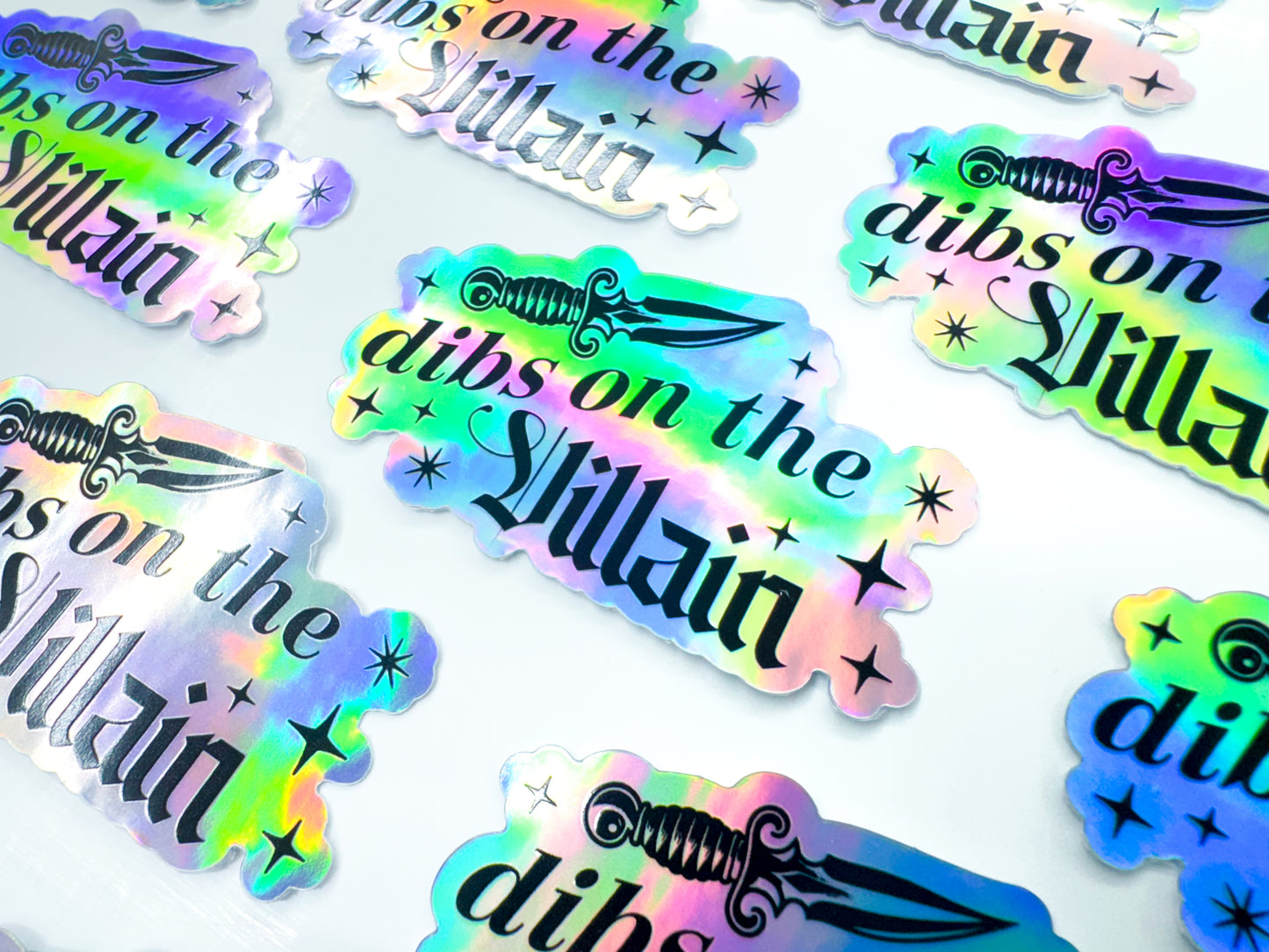 Dibs On The Villain Holographic Sticker