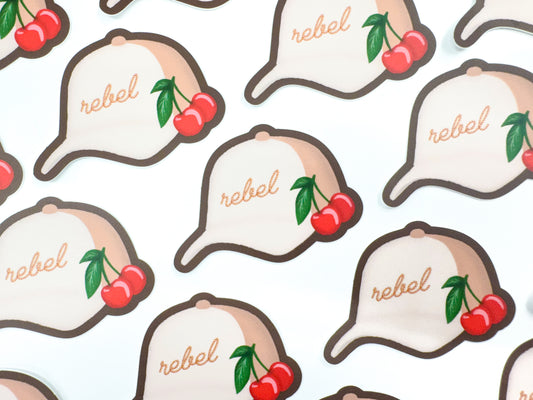 Rebel Trucker Hat Sticker