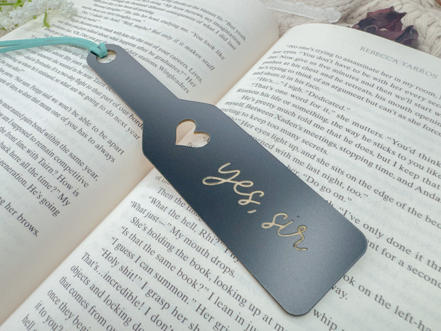 Yes Sir - Matte Black/Gold Paddle Bookmark