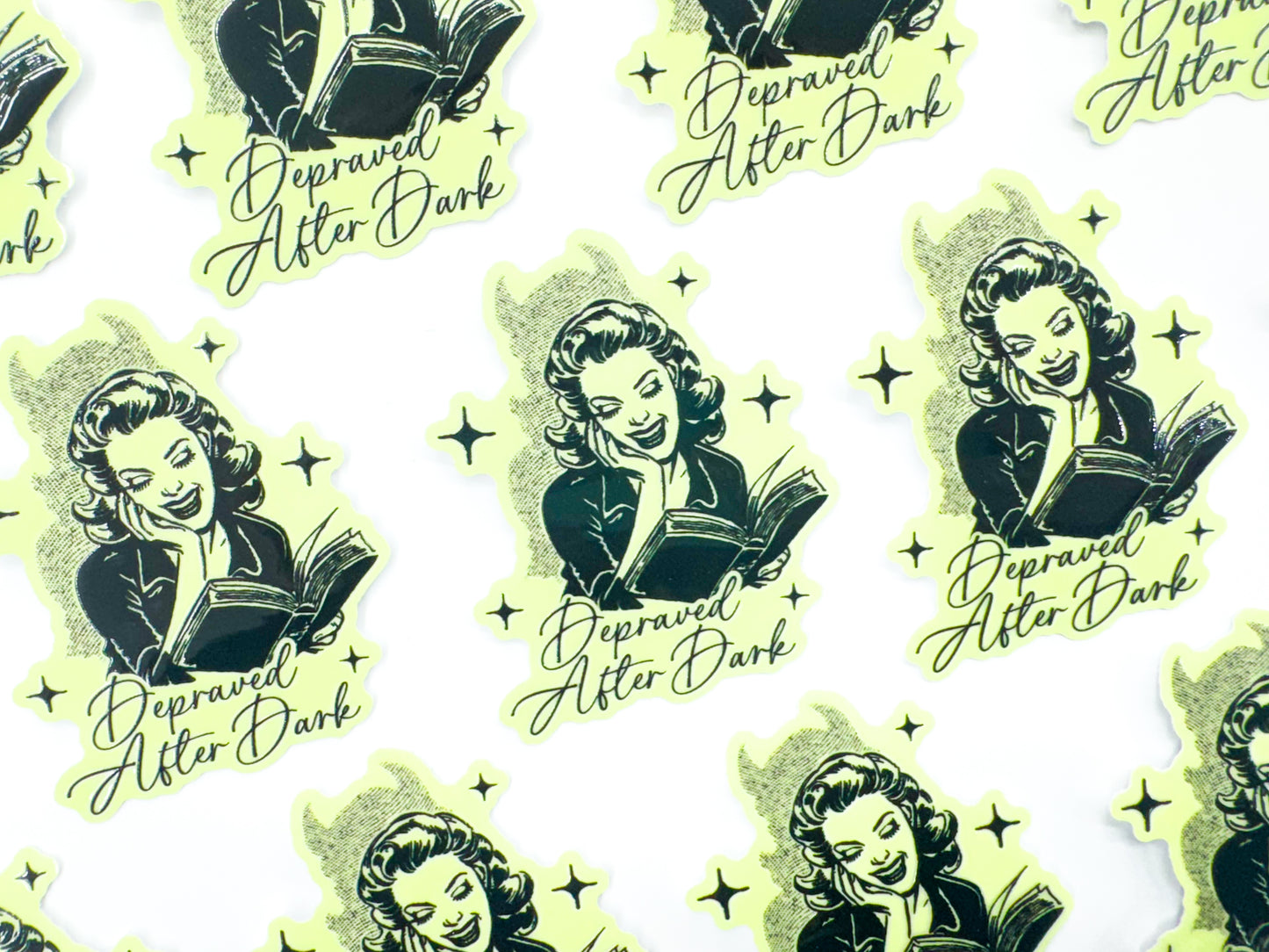 Depraved After Dark - Glow in the Dark Sticker