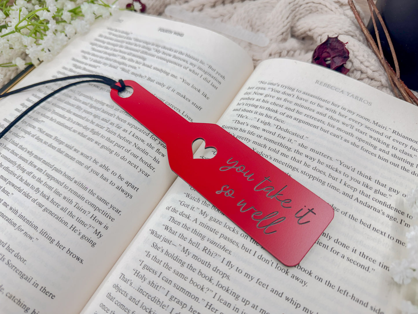 You Take It So Well - Red/Black Paddle Bookmark