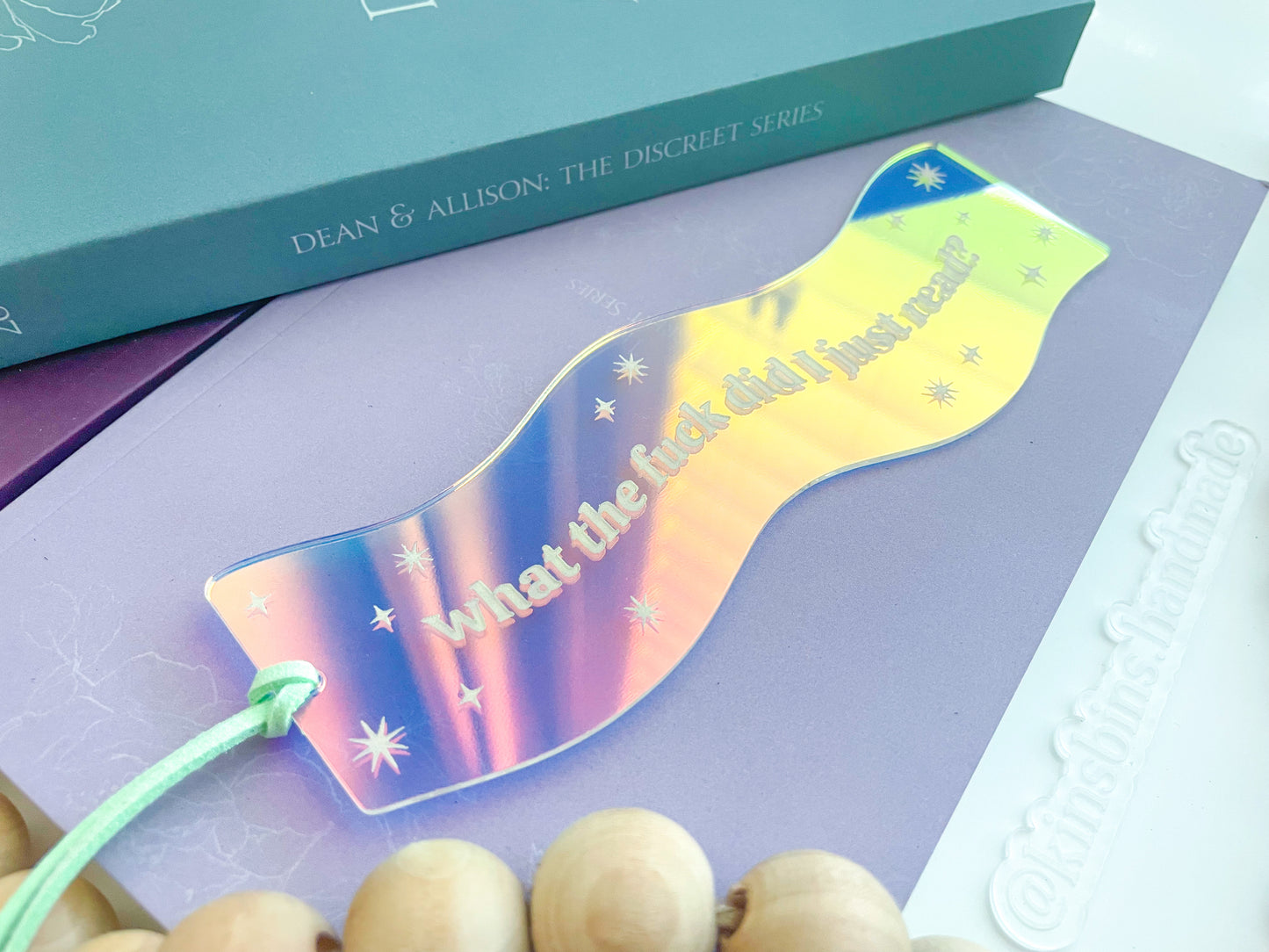 What The Fuck Did I Just Read - Shiny Iridescent Wavy Bookmark