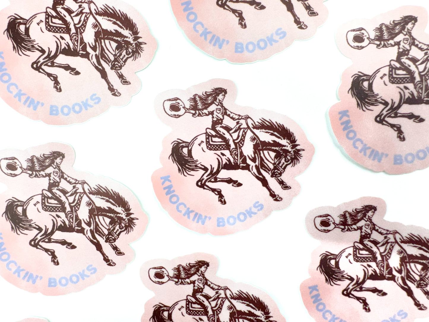 Knockin' Books Cowgirl Sticker