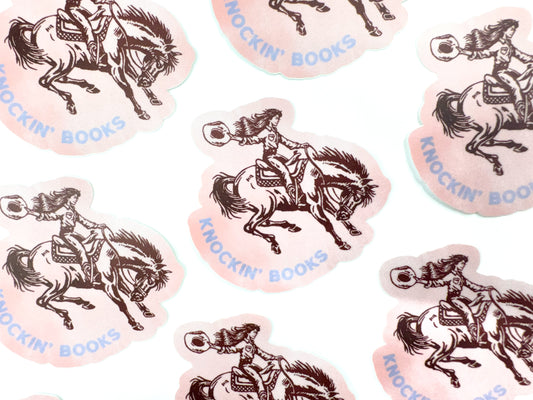 Knockin' Books Cowgirl Sticker