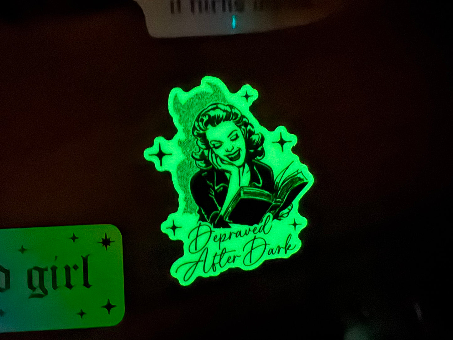 Depraved After Dark - Glow in the Dark Sticker