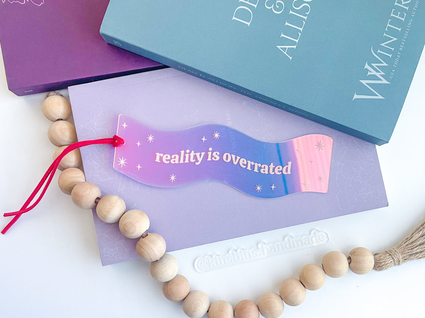 Reality is Overrated - Shiny Iridescent Wavy Bookmark