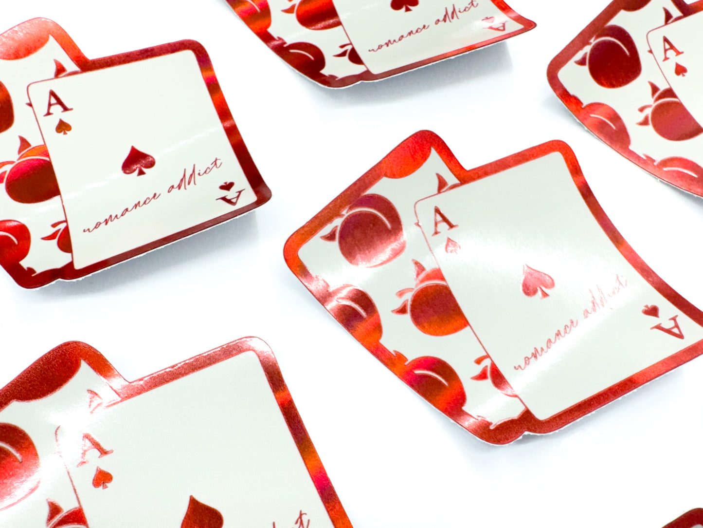 Romance Addict Playing Cards Sticker