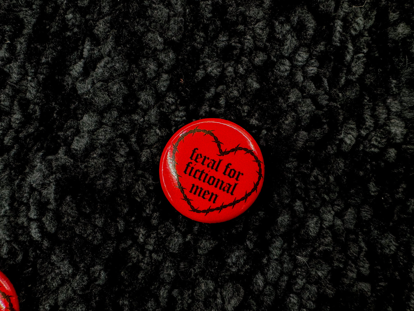 Feral For Fictional Men Button