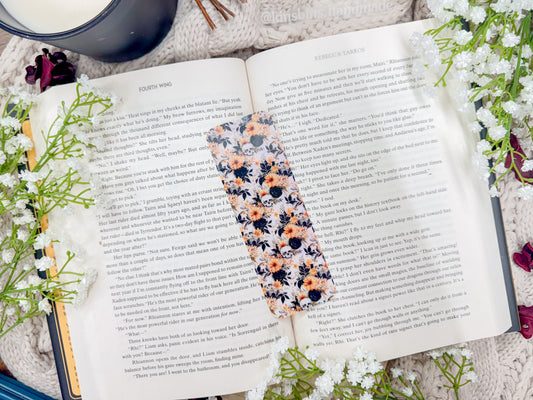 Floral Skulls - Flexible Bookmark