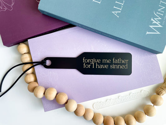 Forgive Me Father - Black Paddle Bookmark