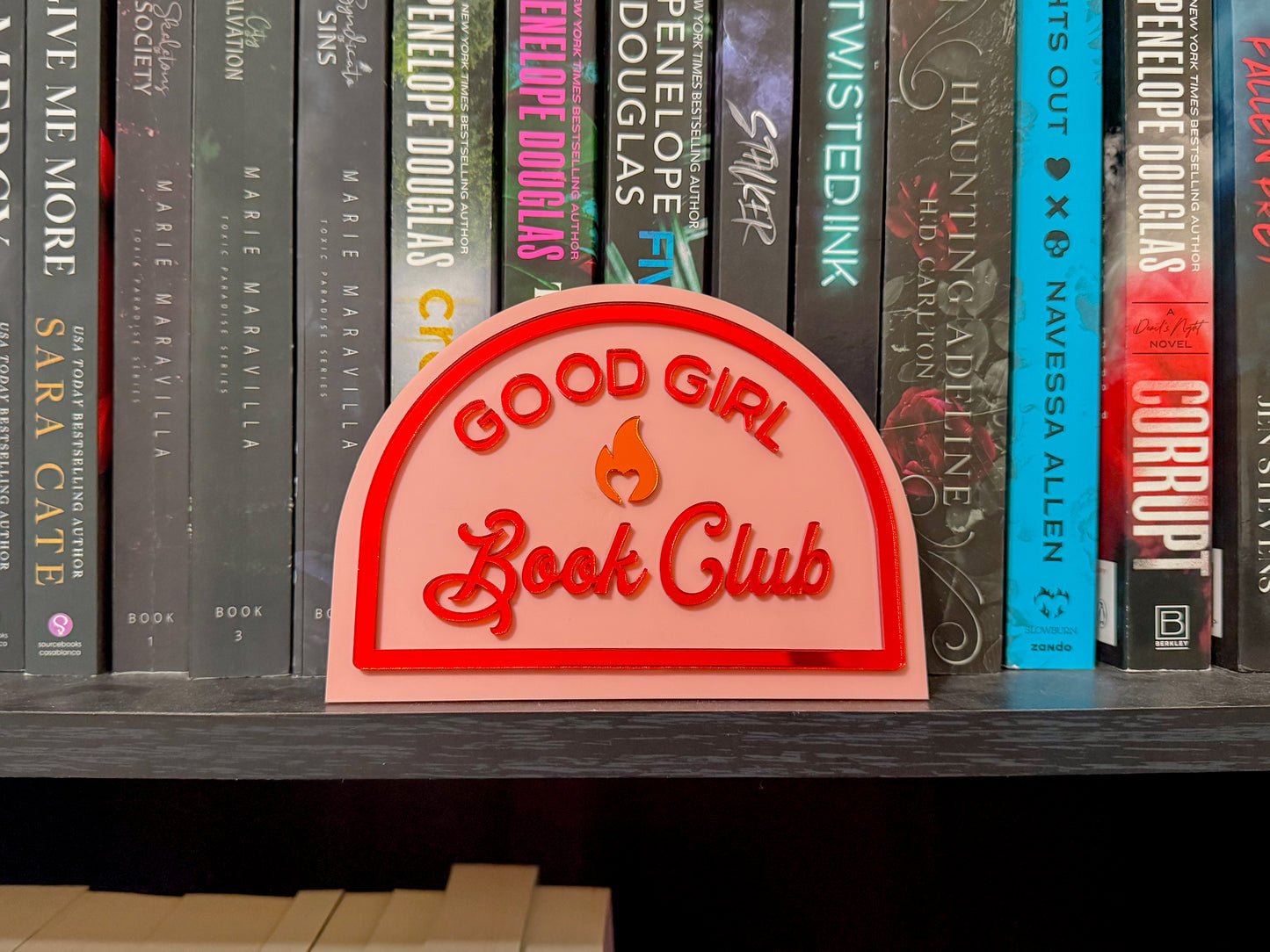 Book Club Acrylic Shelf Sign