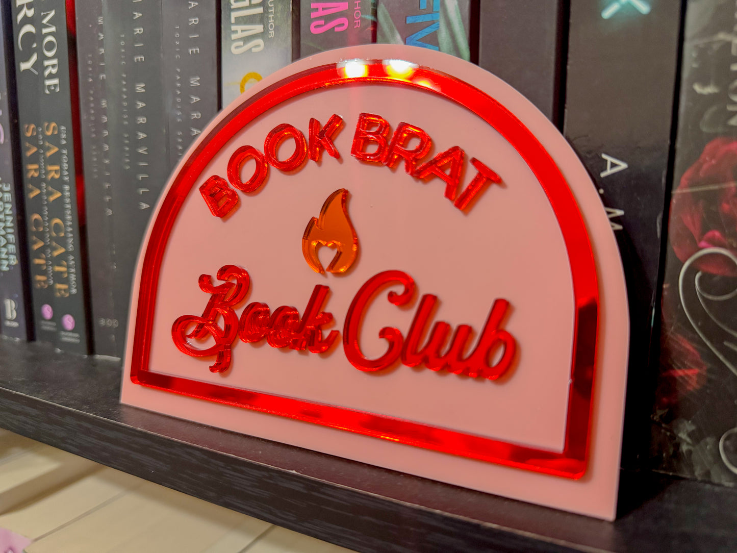 Book Club Acrylic Shelf Sign