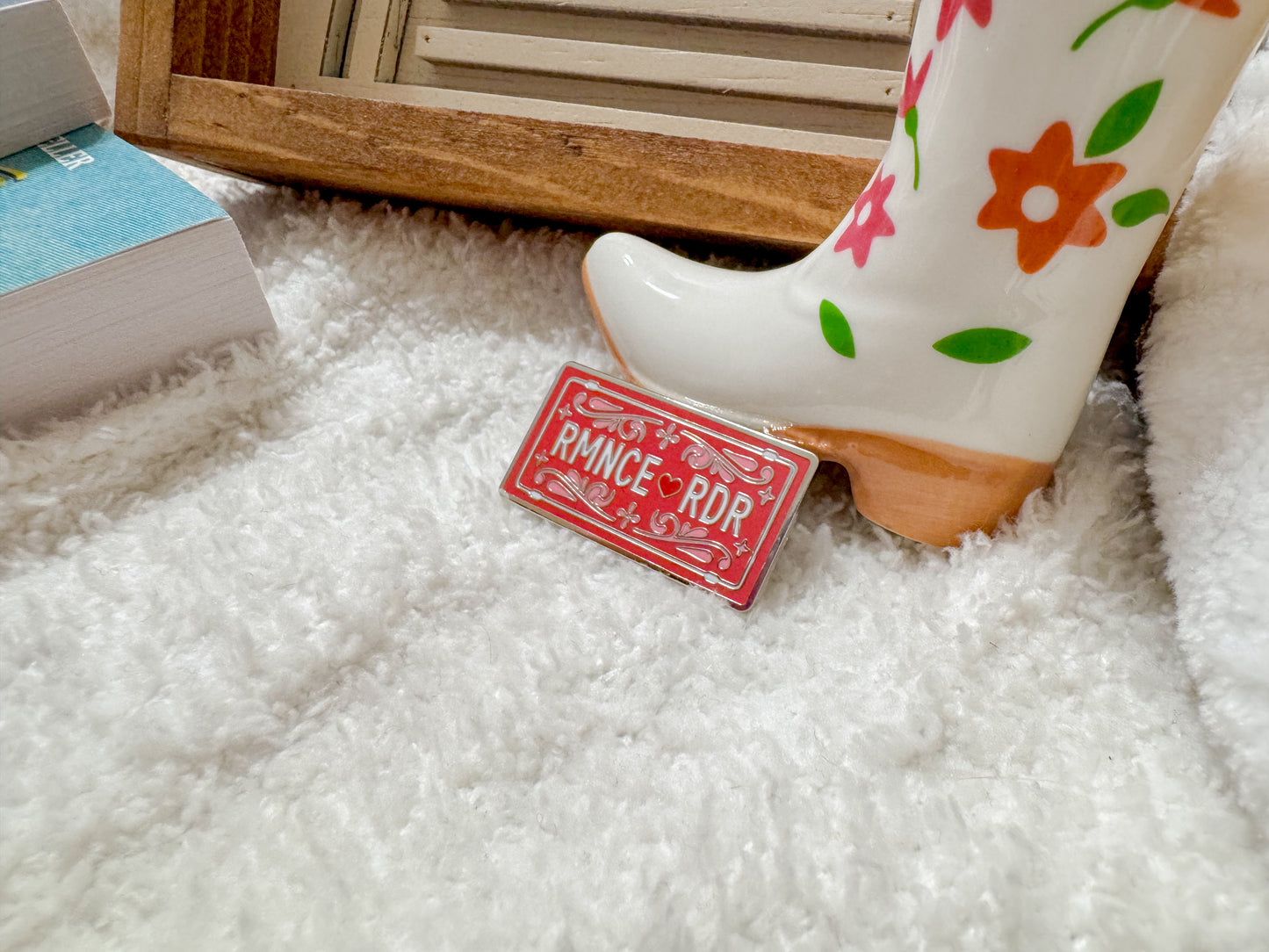 Romance Reader Enamel Pin