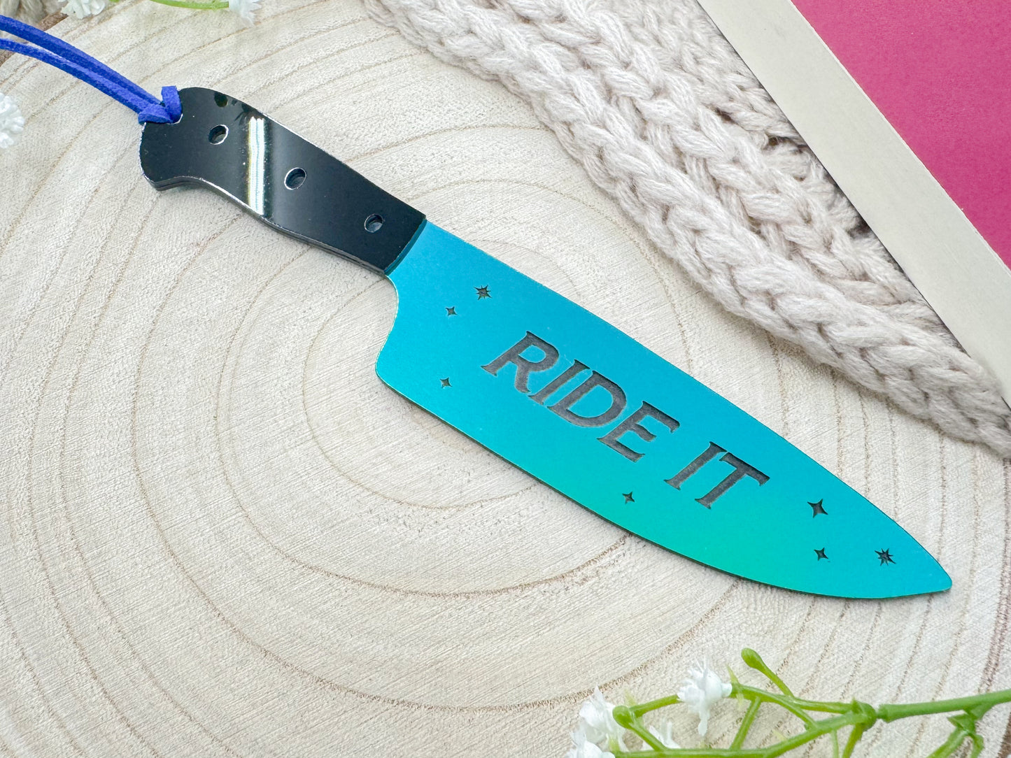 Ride It - Emerald Prism Knife Bookmark