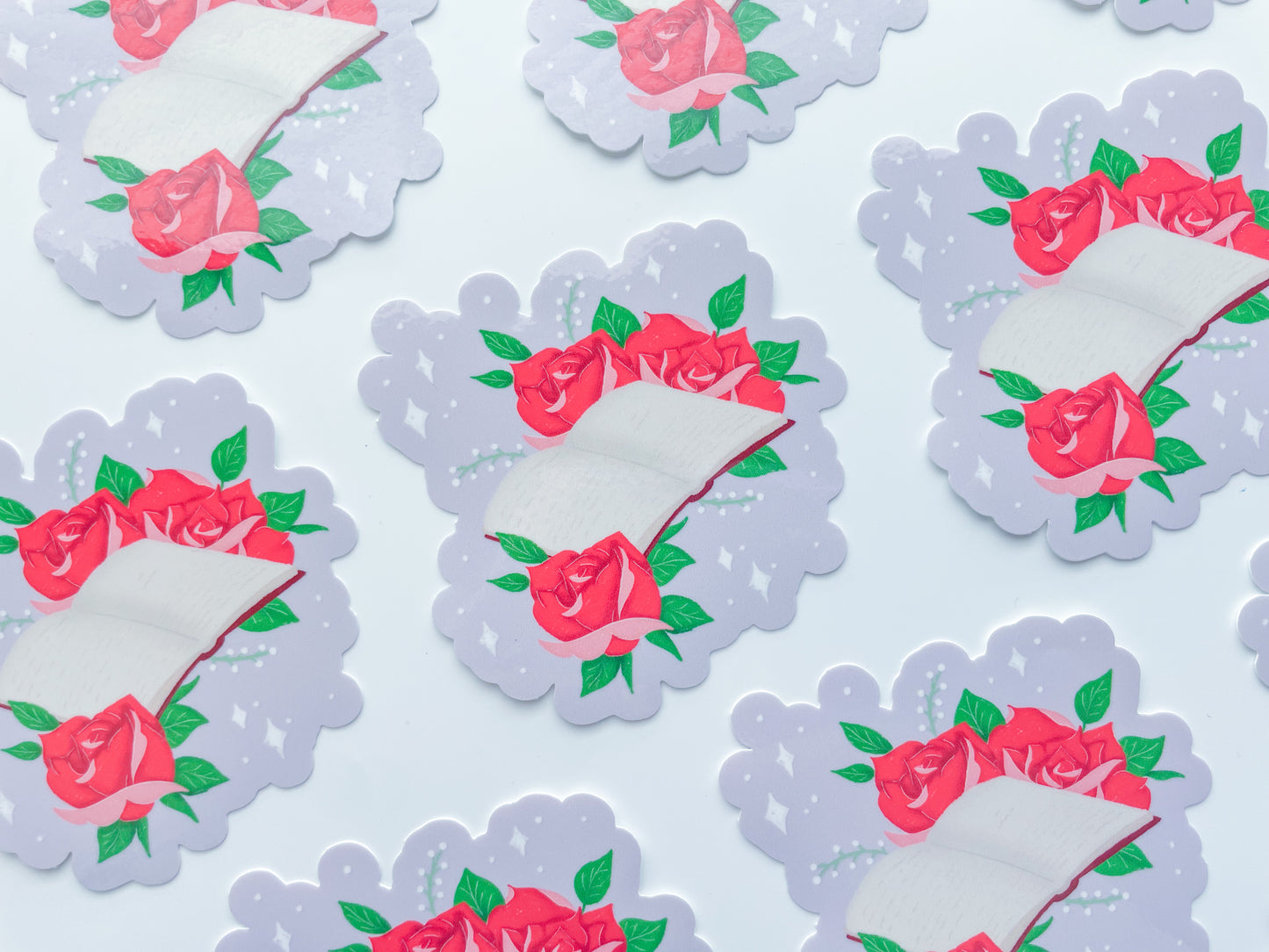 Books + Roses Sticker