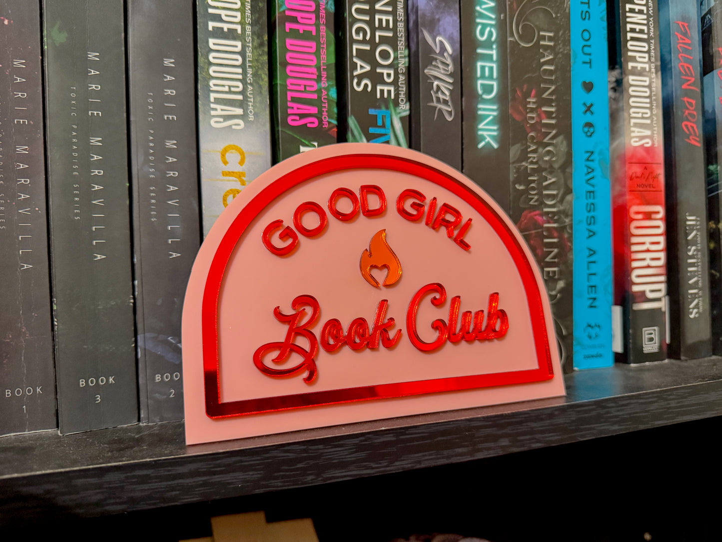 Book Club Acrylic Shelf Sign