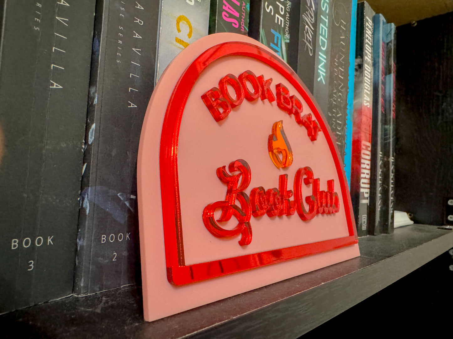 Book Club Acrylic Shelf Sign