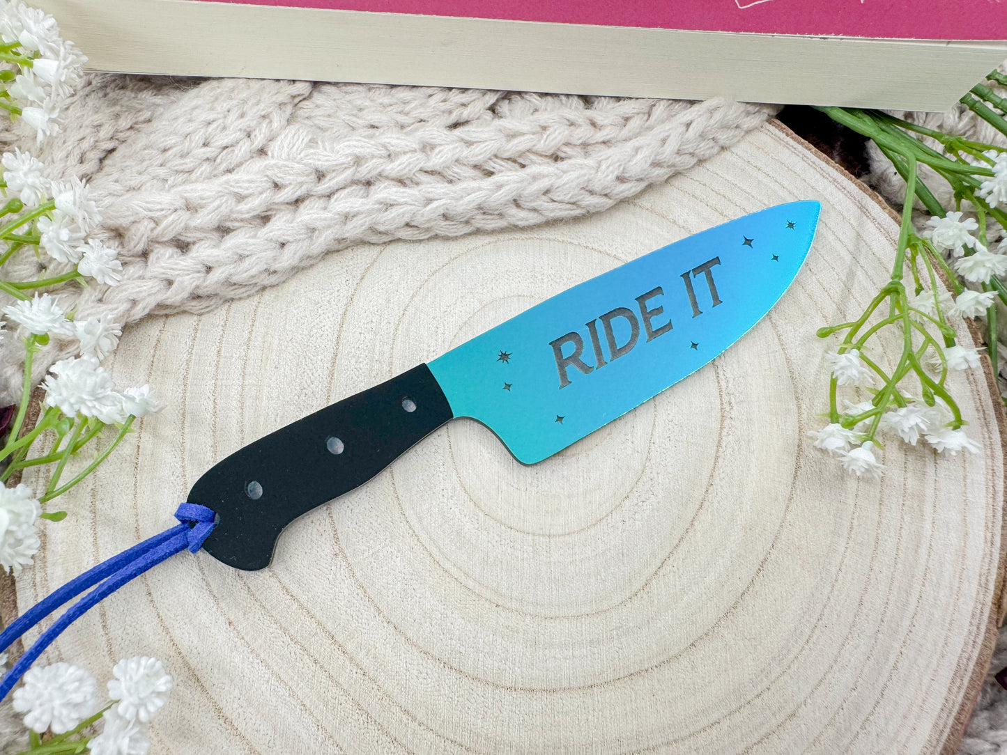 Ride It - Emerald Prism Knife Bookmark