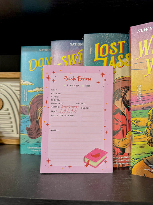 Spicy Pepper - 4x6 Book Review Notepad