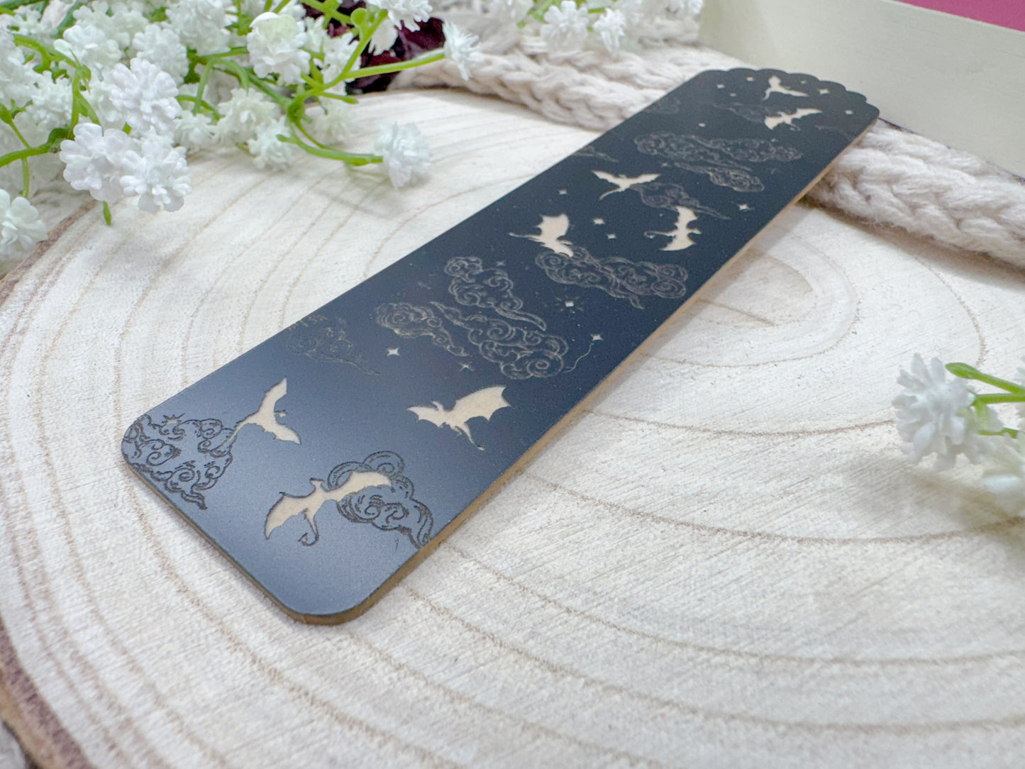 Scalloped Top Dragons - Acrylic Bookmark