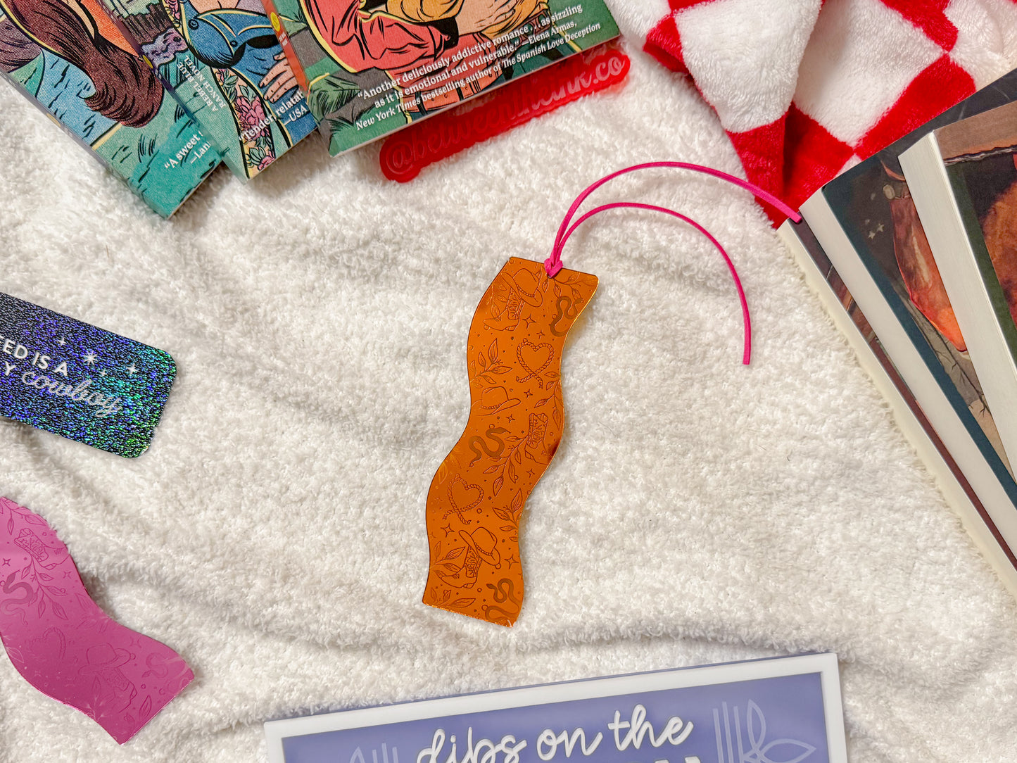 Wild West - Copper Mirror Wavy Bookmark