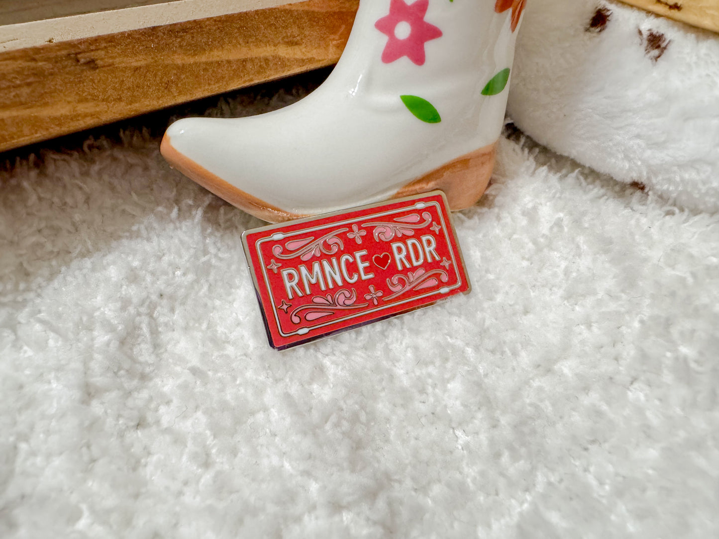 Romance Reader Enamel Pin