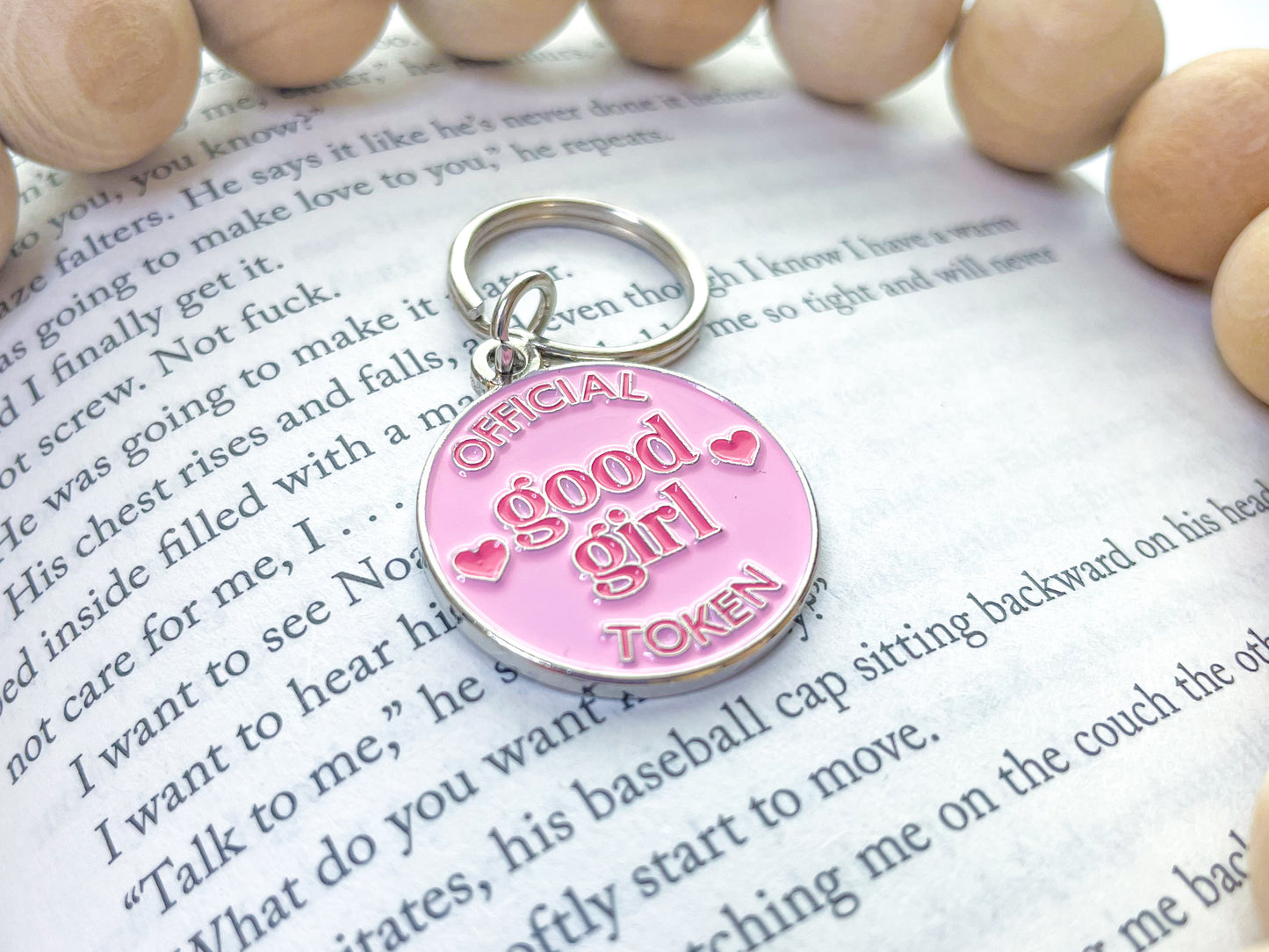 Official Good Girl Token Enamel Keychain