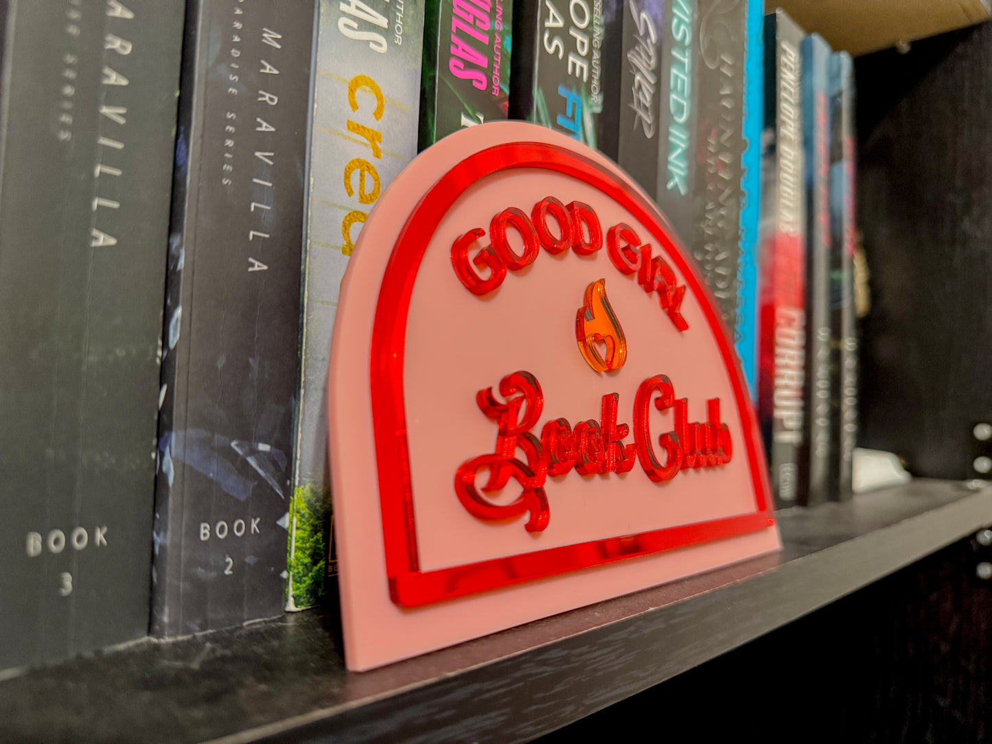 Book Club Acrylic Shelf Sign