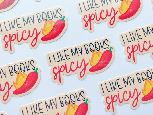 I Like My Books Spicy Sticker