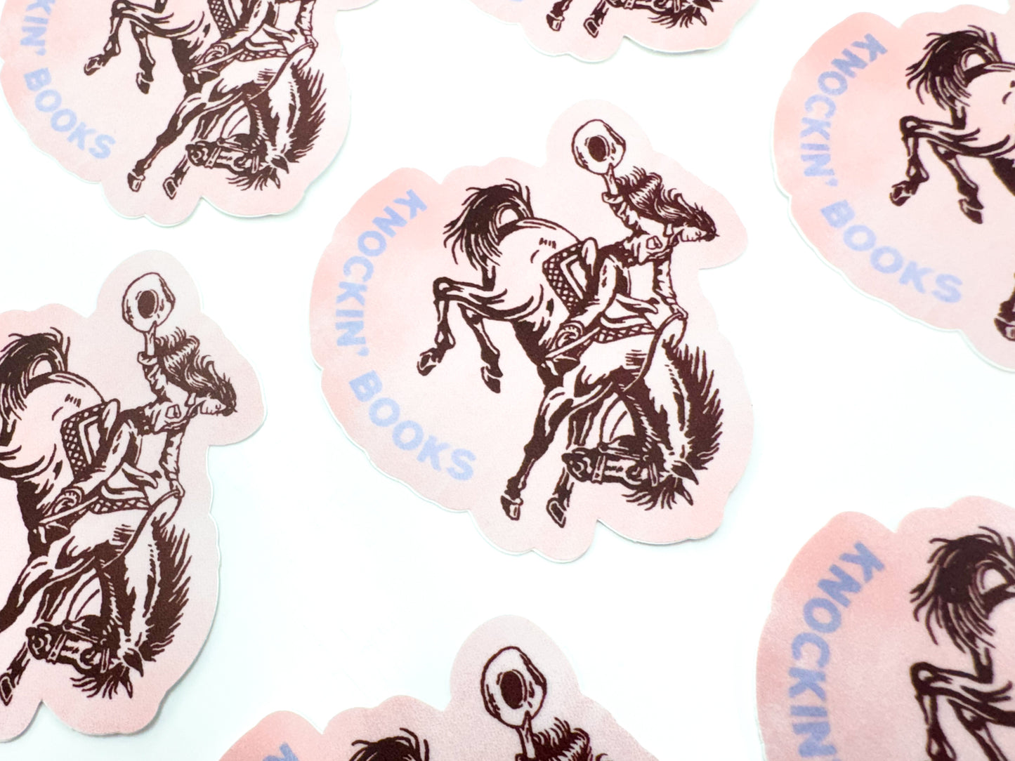 Knockin' Books Cowgirl Sticker
