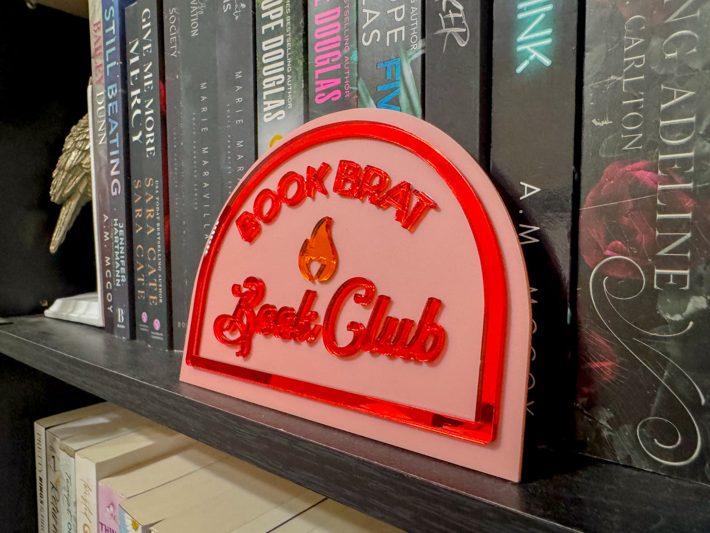 Book Club Acrylic Shelf Sign