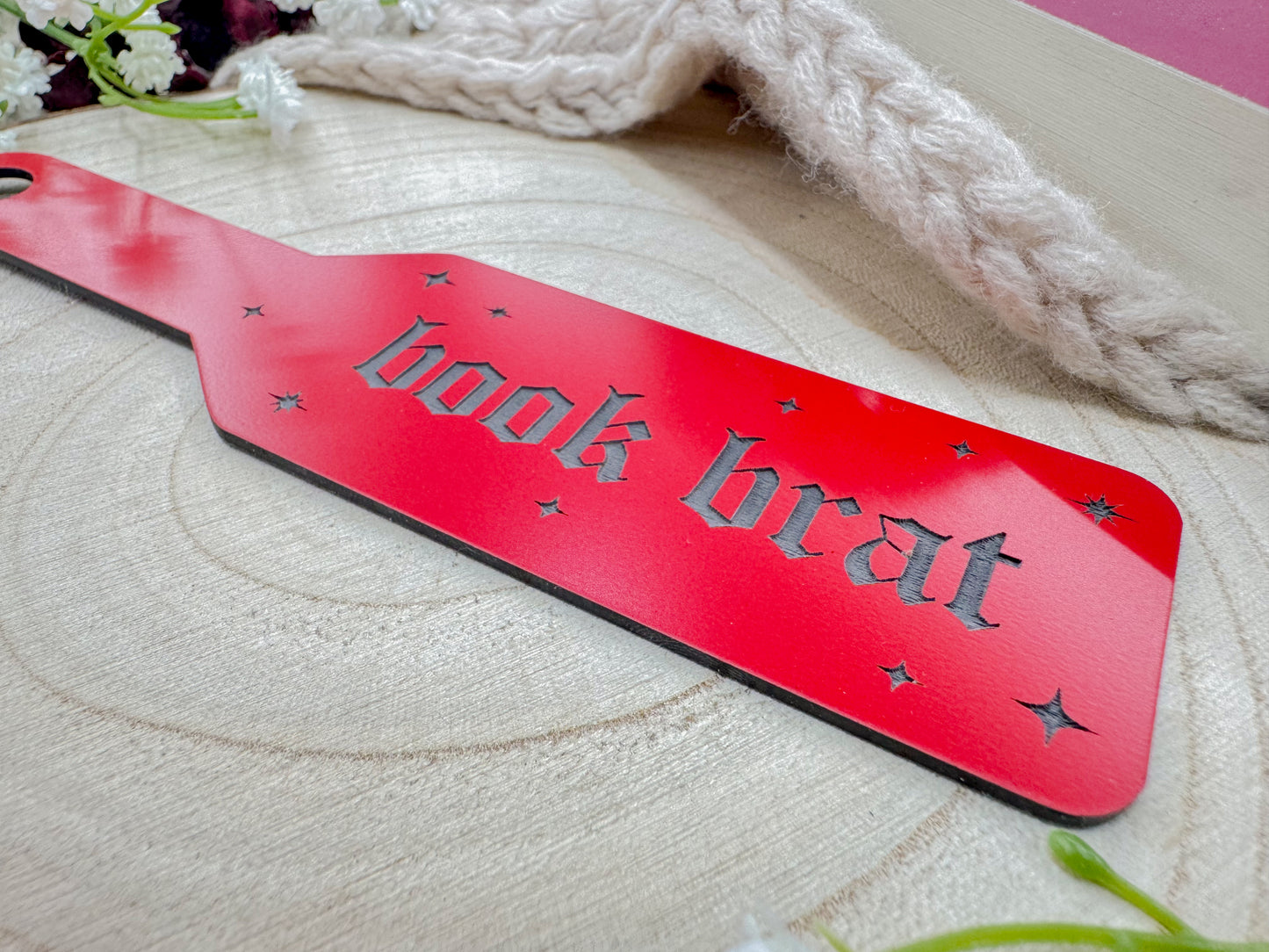 Book Brat - Red Paddle Bookmark