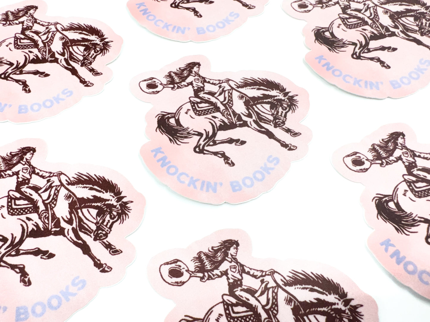 Knockin' Books Cowgirl Sticker